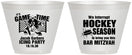 Custom Bar Mitzvah 9 oz Wine Frosted Cups - 13th Birthday Hockey | 110006