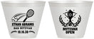 Custom Bar Mitzvah 9 oz Wine Frosted Cups - 13th Birthday Tennis | 110011