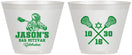 Custom Bar Mitzvah 9 oz Wine Frosted Cups - 13th Birthday Lacrosse | 110012