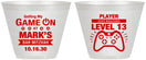 Custom Bar Mitzvah 9 oz Wine Frosted Cups - 13th Birthday Video Game | 110013