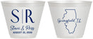 Custom Wedding 9 oz Wine Frosted Cups - Illinois | 112