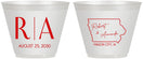 Custom Wedding 9 oz Wine Frosted Cups - Iowa | 114