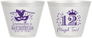 Custom Bat Mitzvah 9 oz Wine Frosted Cups - 12th Birthday Mazel Tov | 120000