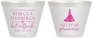 Custom Bat Mitzvah 9 oz Wine Frosted Cups - 12th Birthday Princess | 120003