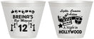 Custom Bat Mitzvah 9 oz Wine Frosted Cups - 12th Birthday Hollywood | 120006