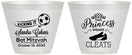 Custom Bat Mitzvah 9 oz Wine Frosted Cups - 12th Birthday Soccer | 120014