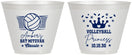 Custom Bat Mitzvah 9 oz Wine Frosted Cups - 12th Birthday Volleyball | 120015
