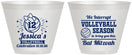 Custom Bat Mitzvah 9 oz Wine Frosted Cups - 12th Birthday Volleyball | 120016