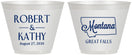 Custom Wedding 9 oz Wine Frosted Cups - Montana | 125