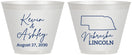 Custom Wedding 9 oz Wine Frosted Cups - Nebraska | 126