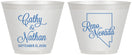 Custom Wedding 9 oz Wine Frosted Cups - Nevada | 127
