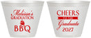 Custom Graduation 9 oz Wine Frosted Cups - Class Of 2027 Bbq | 130006