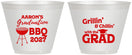 Custom Graduation 9 oz Wine Frosted Cups - Class Of 2027 Bbq | 130007