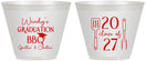 Custom Graduation 9 oz Wine Frosted Cups - Class Of 2027 Bbq | 130008