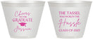 Custom Graduation 9 oz Wine Frosted Cups - Class Of 2027 Tassel Hassel | 130010