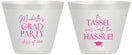Custom Graduation 9 oz Wine Frosted Cups - Class Of 2027 Tassel Hassel | 130011