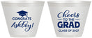 Custom Graduation 9 oz Wine Frosted Cups - Class Of 2027 Cheers Grad | 130020