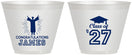 Custom Graduation 9 oz Wine Frosted Cups - Class Of 2027 Congratulations | 130024