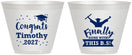 Custom Graduation 9 oz Wine Frosted Cups - Class Of 2027 Done With Bs | 130025
