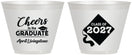 Custom Graduation 9 oz Wine Frosted Cups - Class Of 2027 Tassel Hassel | 130033