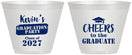 Custom Graduation 9 oz Wine Frosted Cups - Class Of 2027 Cheers Graduate | 130034
