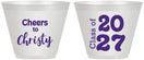 Custom Graduation 9 oz Wine Frosted Cups - Class Of 2027 Cheers | 130037