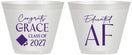 Custom Graduation 9 oz Wine Frosted Cups - Class Of 2027 Educated Af | 130040