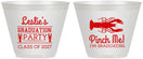 Custom Graduation 9 oz Wine Frosted Cups - Class Of 2027 Crawfish Boil | 130042