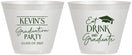Custom Graduation 9 oz Wine Frosted Cups - Class Of 2027 Eat Drink Graduate | 130043