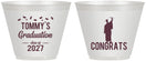 Custom Graduation 9 oz Wine Frosted Cups - Class Of 2027 Congrats | 130046