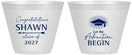 Custom Graduation 9 oz Wine Frosted Cups - Class Of 2027 Adventure Begin | 130048