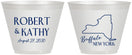 Custom Wedding 9 oz Wine Frosted Cups - New York | 131