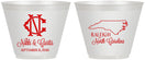 Custom Wedding 9 oz Wine Frosted Cups - North Carolina | 132
