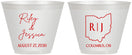 Custom Wedding 9 oz Wine Frosted Cups - Ohio | 134