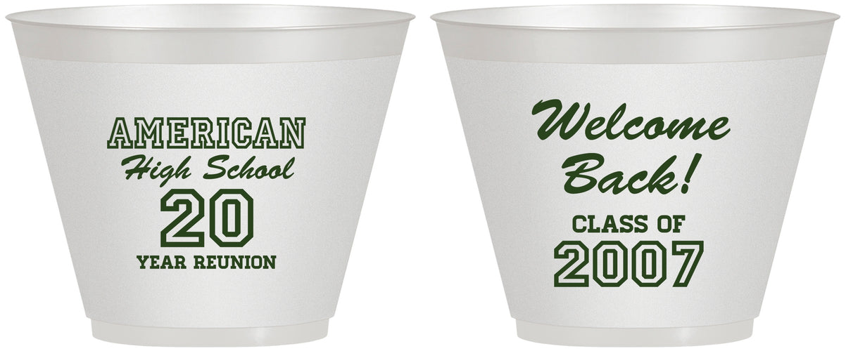 Custom Class Reunion 9 oz Wine Frosted Cups - Class Of 2007 20 Year | 140001