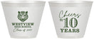 Custom Class Reunion 9 oz Wine Frosted Cups - Class Of 2017 10 Year | 140005