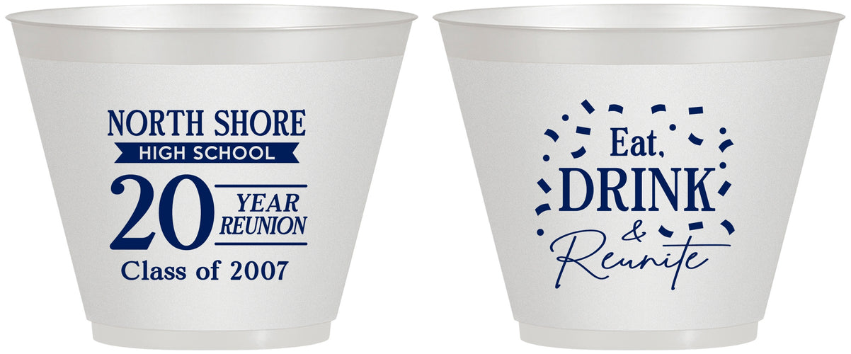 Custom Class Reunion 9 oz Wine Frosted Cups - Class Of 2007 20 Year | 140006