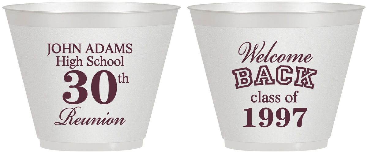 Custom Class Reunion 9 oz Wine Frosted Cups - Class Of 1997 30 Year | 140007