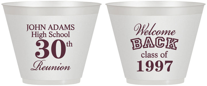 Custom Class Reunion 9 oz Wine Frosted Cups - Class Of 1997 30 Year | 140007