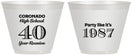 Custom Class Reunion 9 oz Wine Frosted Cups - Class Of 1987 40 Year | 140008
