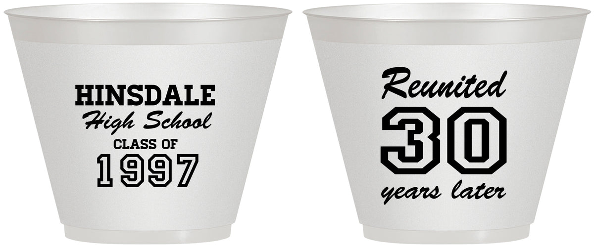 Custom Class Reunion 9 oz Wine Frosted Cups - Class Of 1997 30 Year | 140012