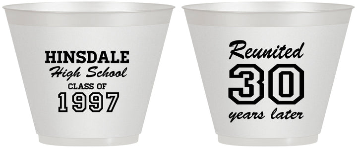 Custom Class Reunion 9 oz Wine Frosted Cups - Class Of 1997 30 Year | 140012