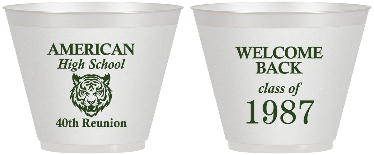 Custom Class Reunion 9 oz Wine Frosted Cups - Class Of 1987 40 Year | 140013