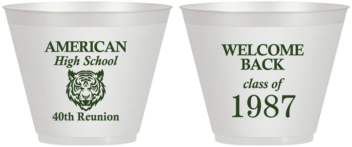 Custom Class Reunion 9 oz Wine Frosted Cups - Class Of 1987 40 Year | 140013