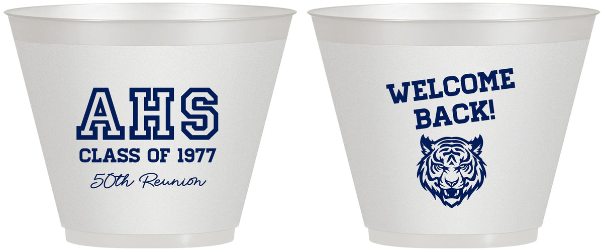 Custom Class Reunion 9 oz Wine Frosted Cups - Class Of 1977 50 Year | 140014