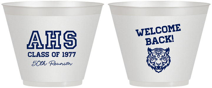 Custom Class Reunion 9 oz Wine Frosted Cups - Class Of 1977 50 Year | 140014