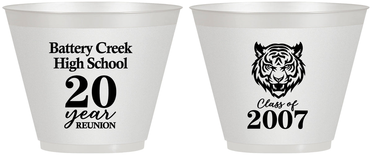 Custom Class Reunion 9 oz Wine Frosted Cups - Class Of 2007 20 Year | 140016