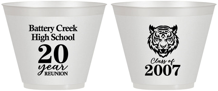 Custom Class Reunion 9 oz Wine Frosted Cups - Class Of 2007 20 Year | 140016