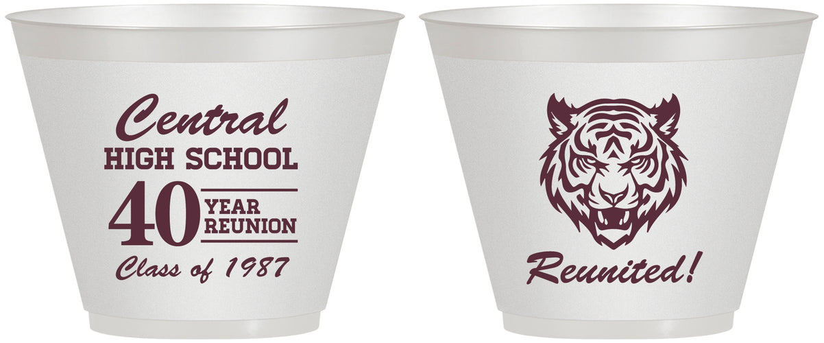 Custom Class Reunion 9 oz Wine Frosted Cups - Class Of 1987 40 Year | 140023