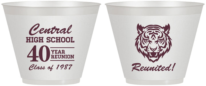 Custom Class Reunion 9 oz Wine Frosted Cups - Class Of 1987 40 Year | 140023